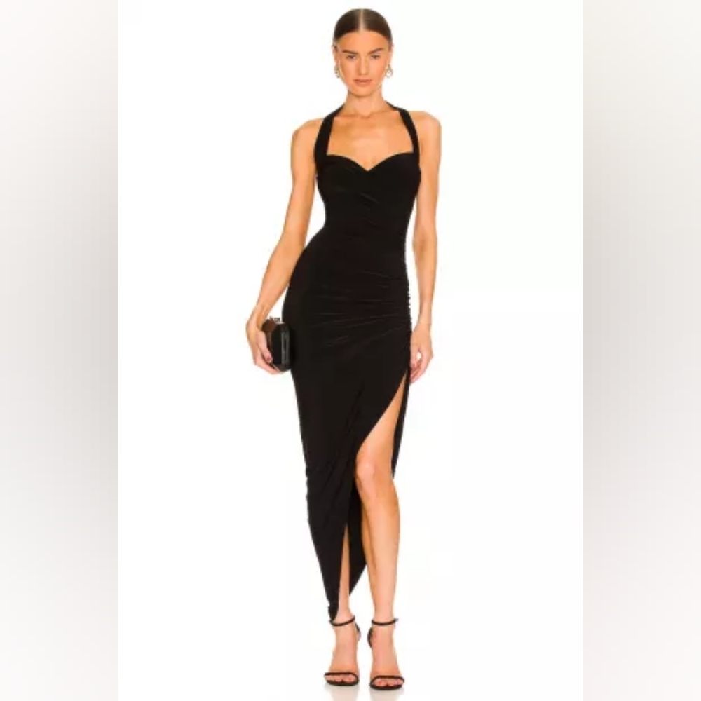 Halter Sweetheart Side Drape Gown by Norma Kamali